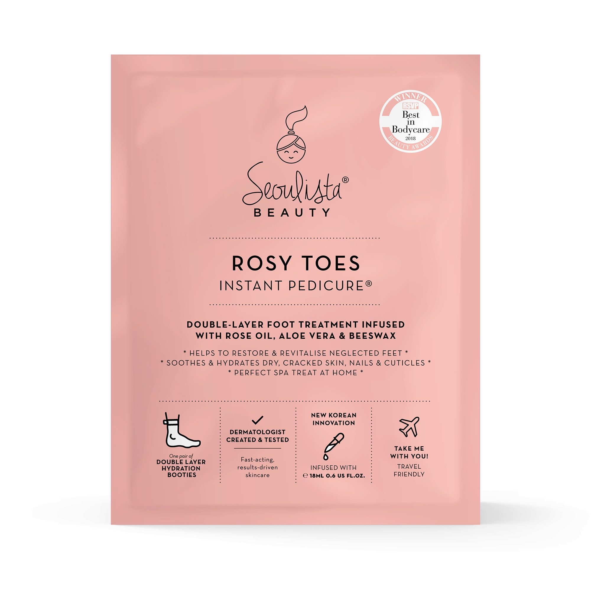 Seoulista Beauty Rosy Toes Instant Pedicure Foot Treatment